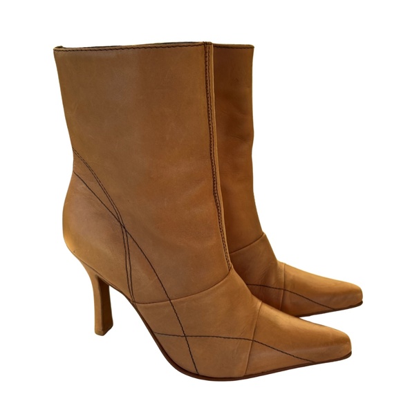 Candie’s Y2K Brown Leather Mid-Calf Boots Women’s 7M - Picture 1 of 8